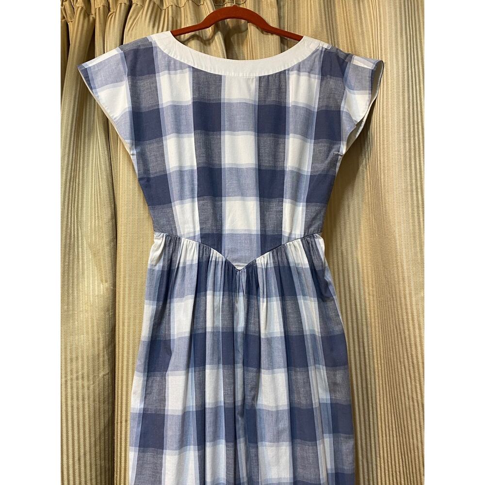 Vintage Kate By Kathryn Conover Dress 4 Plaid Checkered Modest Cottage - Picture 7 of 16